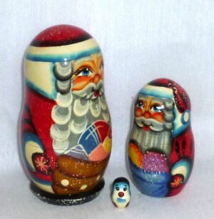 Santa Anton smaller nesting Doll Babooshki s