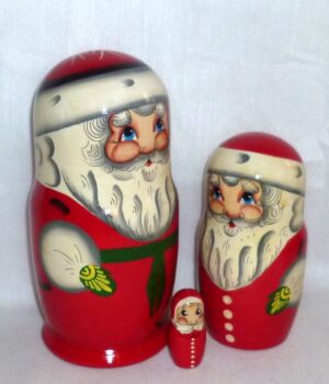 Santa all red medium nesting Doll Babooshki s