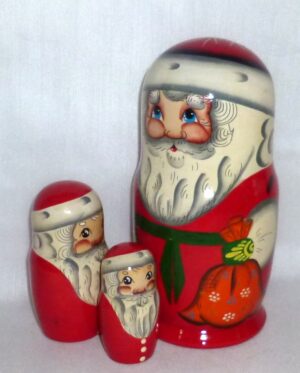 Santa all red medium nesting Doll Babooshki s