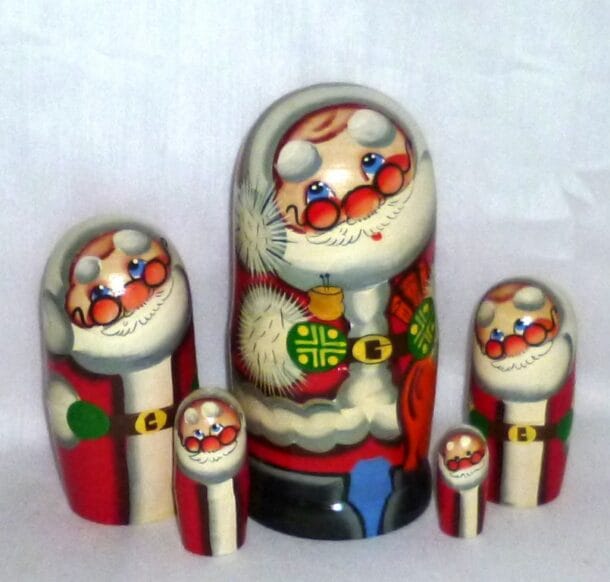 Santa Kiril medium nesting Doll Babooshki s