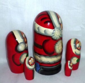 Santa Kiril medium nesting Doll Babooshki s
