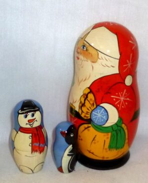 Santa Leo medium nesting Doll Babooshki s