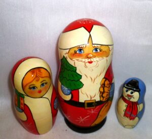 Santa Leo medium nesting Doll Babooshki s