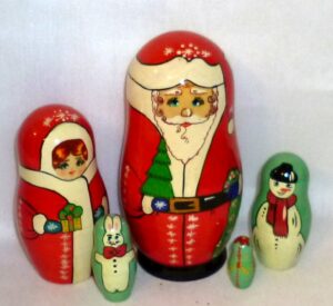 Santa Kolya medium nesting Doll Babooshki s