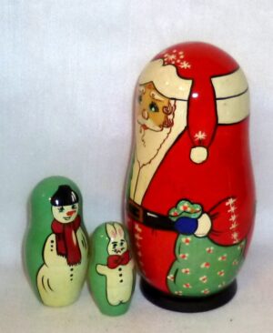 Santa Kolya medium nesting Doll Babooshki s