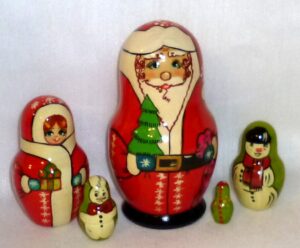 Santa Kolya small nesting Doll Babooshki s