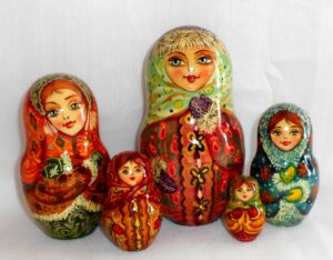 GIANT Father Frost 10-set SANTA nesting Doll Babooshki s