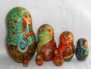 GIANT Father Frost 10-set SANTA nesting Doll Babooshki s