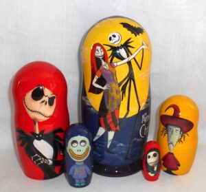 Nightmare before Christmas  Babushka Matryoshka nesting Doll  Babooshki Babushkas