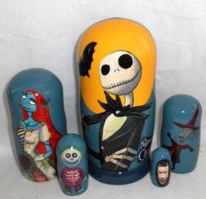 Nightmare before Christmas 2  Babushka Matryoshka nesting Doll  Babooshki Babushkas