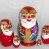 Santa Jolly golden nesting Doll Babooshki s