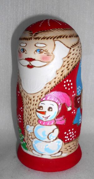Santa Happy snowman nesting Doll Babooshki s