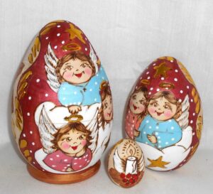 Bronze Angels 5 set nesting Doll Babooshki s