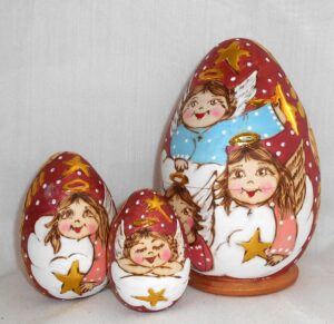 Bronze Angels 5 set nesting Doll Babooshki s