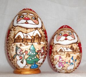 Santa egg Sasha 5-set nesting Doll Babooshki s