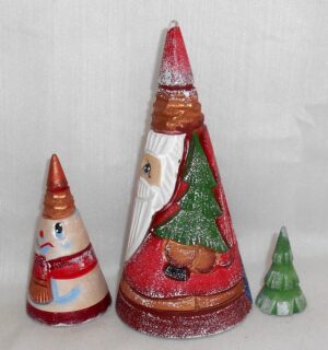Santa 3d Carved Sasha 3 set nesting Doll Babooshki s