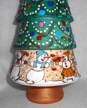 Xmas Tree 5-set huge 32cm with top nesting Doll Babooshki s