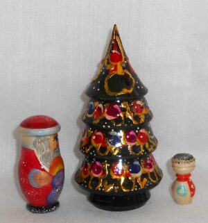 Xmas Tree 3-set nesting Doll Babooshki s