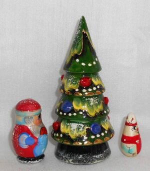 Xmas Tree 3-set 3D nesting Doll Babooshki s