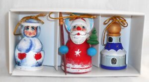 Christmas decorations exclusive 3-set   Babushka Matryoshka nesting Doll  Babooshki Babushkas