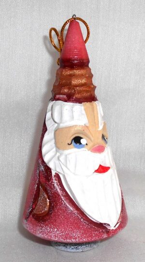 5 x Carved Santa conical Christmas decorations   Babushka Matryoshka nesting Doll  Babooshki Babushkas