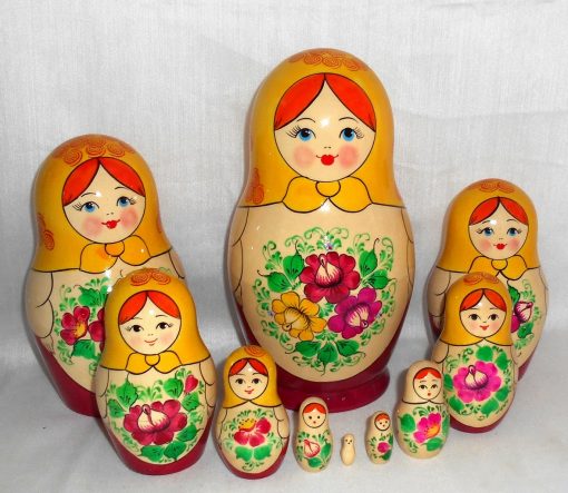 BABUSHKA Matryoshka Nesting Dolls – Dolls In Dolls - Babushka Genuine ...