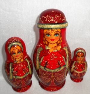 Winter Princess nesting Doll Babooshki s