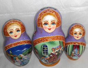Cinderella in purple 10-set nesting Doll Babooshki s