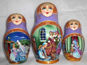 Cinderella in purple 10-set nesting Doll Babooshki s