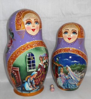 Cinderella in purple 10-set nesting Doll Babooshki s