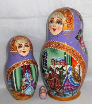Cinderella in purple 10-set nesting Doll Babooshki s