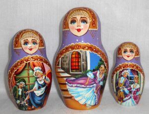 Cinderella in purple 10-set nesting Doll Babooshki s