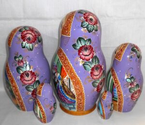 Cinderella in purple 10-set nesting Doll Babooshki s
