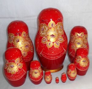 The Scarlet Flower 10-set nesting Doll Babooshki s
