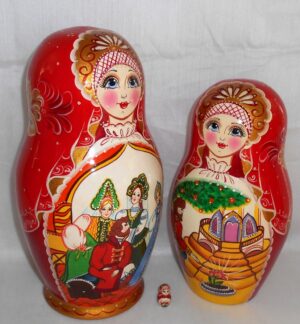 The Scarlet Flower 10-set nesting Doll Babooshki s