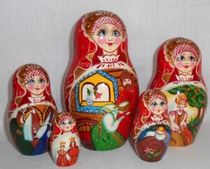 The Scarlet Flower 10-set nesting Doll Babooshki s