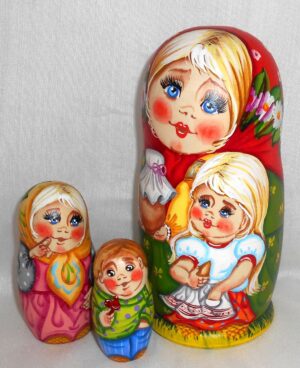Village Lunch Time nesting Doll Babooshki s