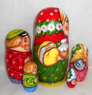 Village Lunch Time nesting Doll Babooshki s