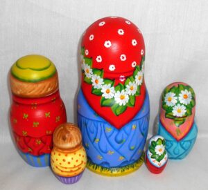 Village Family with Kittens nesting Doll Babooshki s