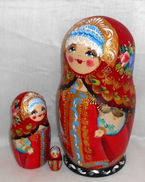 Lace Handkerchief B 7-set nesting Doll Babooshki s