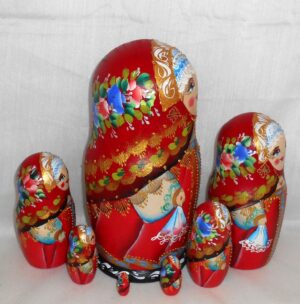 Lace Handkerchief B 7-set nesting Doll Babooshki s