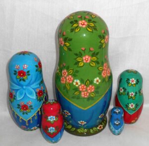 Children in Summer nesting Doll Babooshki s