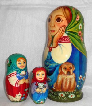 Children in Summer nesting Doll Babooshki s