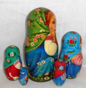 Children in Summer nesting Doll Babooshki s