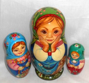 Children in Summer nesting Doll Babooshki s