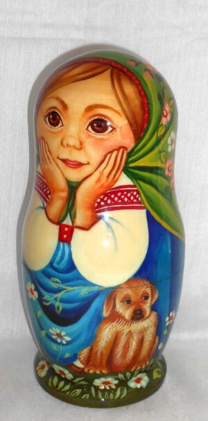 Children in Summer nesting Doll Babooshki s