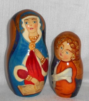 Nativity with Lilies nesting Doll Babooshki s