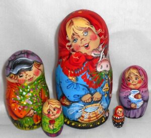 Cow Girls & Boys Babushka Babushka Matryoshka nesting Doll Babooshki Babushkas