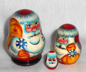 MINI Santa Chris mini 5-set tiny 4.5vm MINI TINY nesting Doll Babooshki s