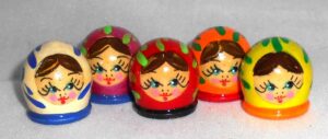 Babushka Thimble x 1 RED Babushka Matryoshka nesting Doll Babooshki Babushkas